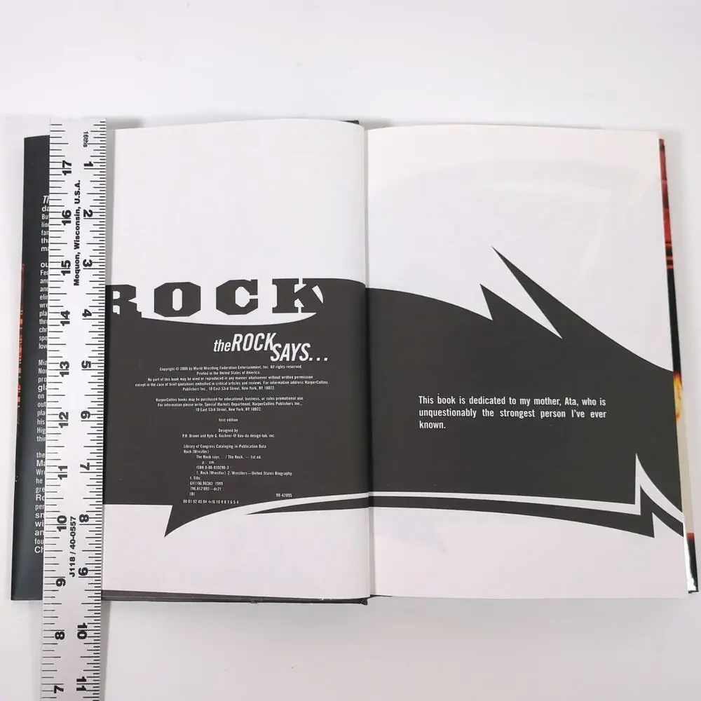 The Rock Says... by Dwayne Johnson 1st Edition Hardcover w/ DJ 2000 Joe Layden